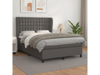 Mobenze bed base with grey 140x200 faux leather mattress XSUX80413