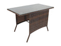 Luxameub Rattan Balcony Table, Garden Table, Camping Table, 114x64 PINPAI Brown MDXH92771