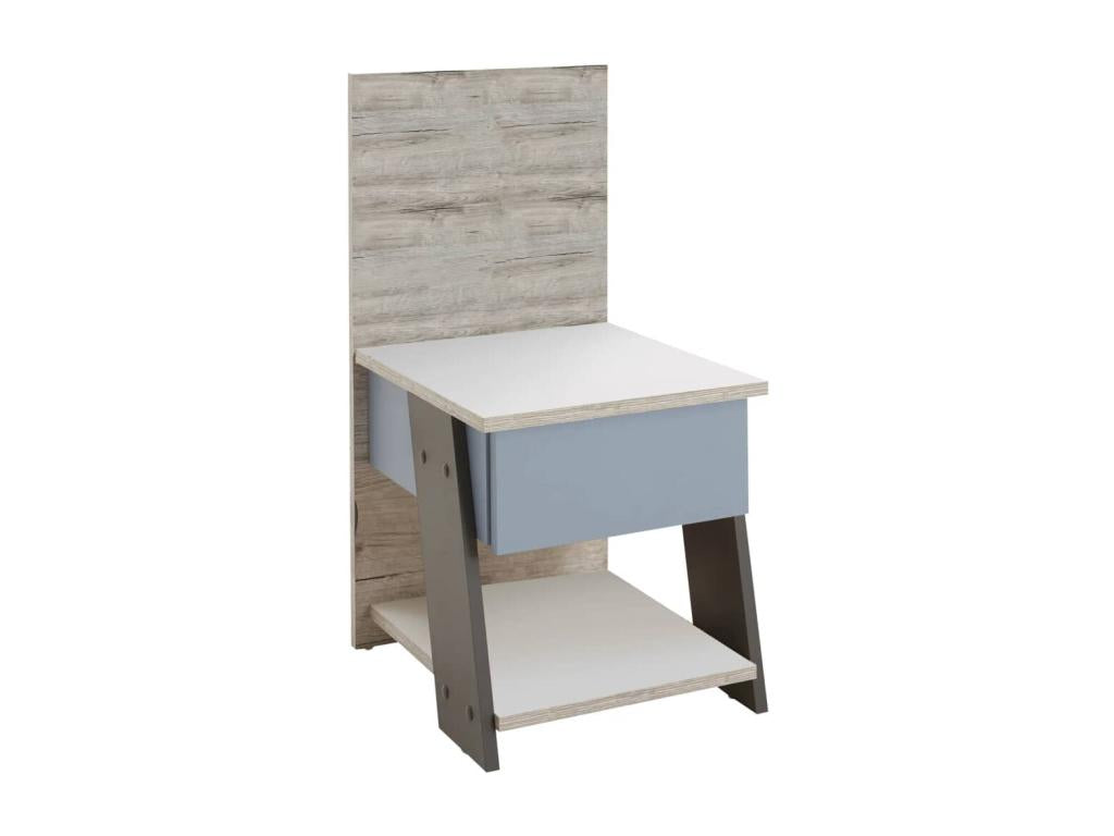 Mobenze 1-Drawer Bedside Table 69cm White HKYL91705
