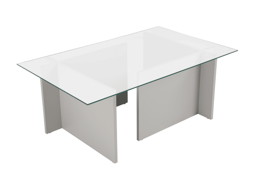 Coffee table with glass top, 105 cm long - Mobenze OSKE05380