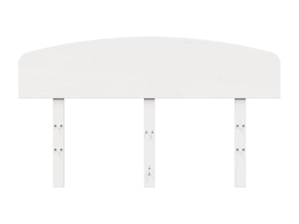 White headboard 120 cm solid pine wood TUKL98738