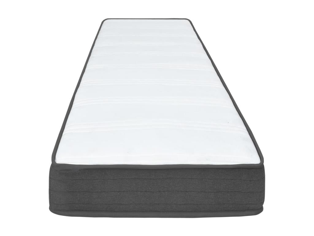 Dark Grey Fabric Mattress and Upholstered Bed Base Set 100x200 GYQO99277