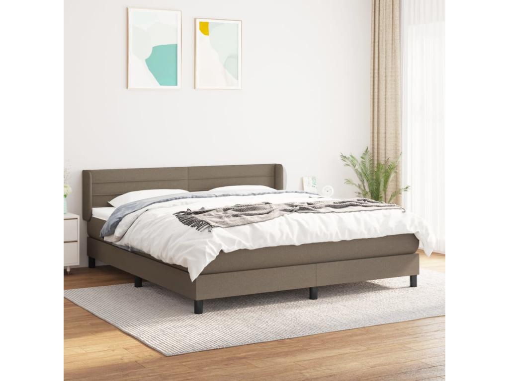 Upholstered bed base with Mobenze mattress 180x200 cm Fabric SPPG36177