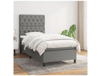 Mobenze bed base with dark grey mattress 80x200 Fabric WBCC38235