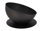Round, inclined fire pit on an iron disc LMQJ77656