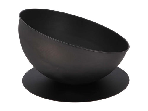 Round, inclined fire pit on an iron disc LMQJ77656