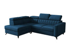 Mobenze 202 Blue Corner Sofa with Sleeping Function and Bed Box, 249x195x80cm, UPSY21834