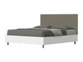 Burmy YXJL98881 160x200 Storage Bed with White Ash Frame and Cappuccino Faux Leather Headboard