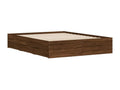 Bed frame with drawers, without mattress, brown oak, 140x200 cm, RQMT51115