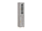 Mobenze Grey Highboard 34.5x34x180 cm Mobenze Engineering MDFH50345