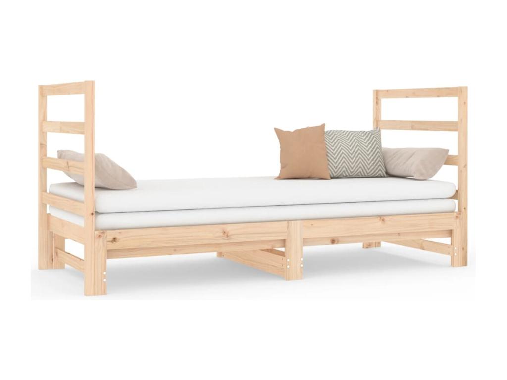 Sliding bed without mattress 2x 90x190 cm GYKO79220