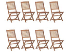 Mobenze Folding Garden Chairs, Set of 8 with Cushions, JUWU70194