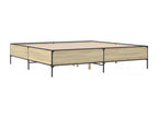 Mobenze oak bed frame 200x200 cm, engineered Mobenze and metal XNIX53453