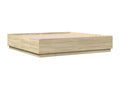 Bed frame without mattress, oak, Mobenze, 180x200 cm, SNXO98117