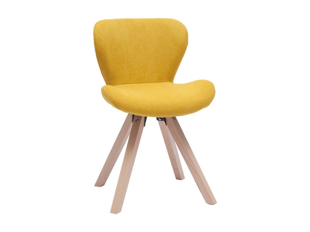 Mobenze chair in mustard yellow and light Mobenze effect fabric, Mobenze CCZG77344