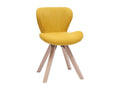 Mobenze chair in mustard yellow and light Mobenze effect fabric, Mobenze CCZG77344