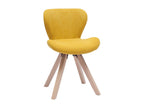 Mobenze chair in mustard yellow and light Mobenze effect fabric, Mobenze CCZG77344
