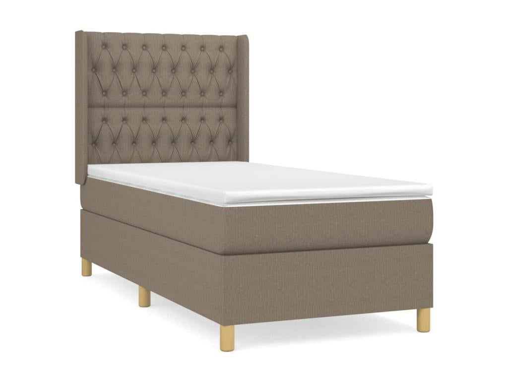 Upholstered bed base with mattress Luxameub 90x190 cm Fabric HLOF43823