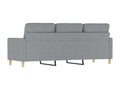 3-seater sofa, light grey, 180 cm, fabric, DLSY17636