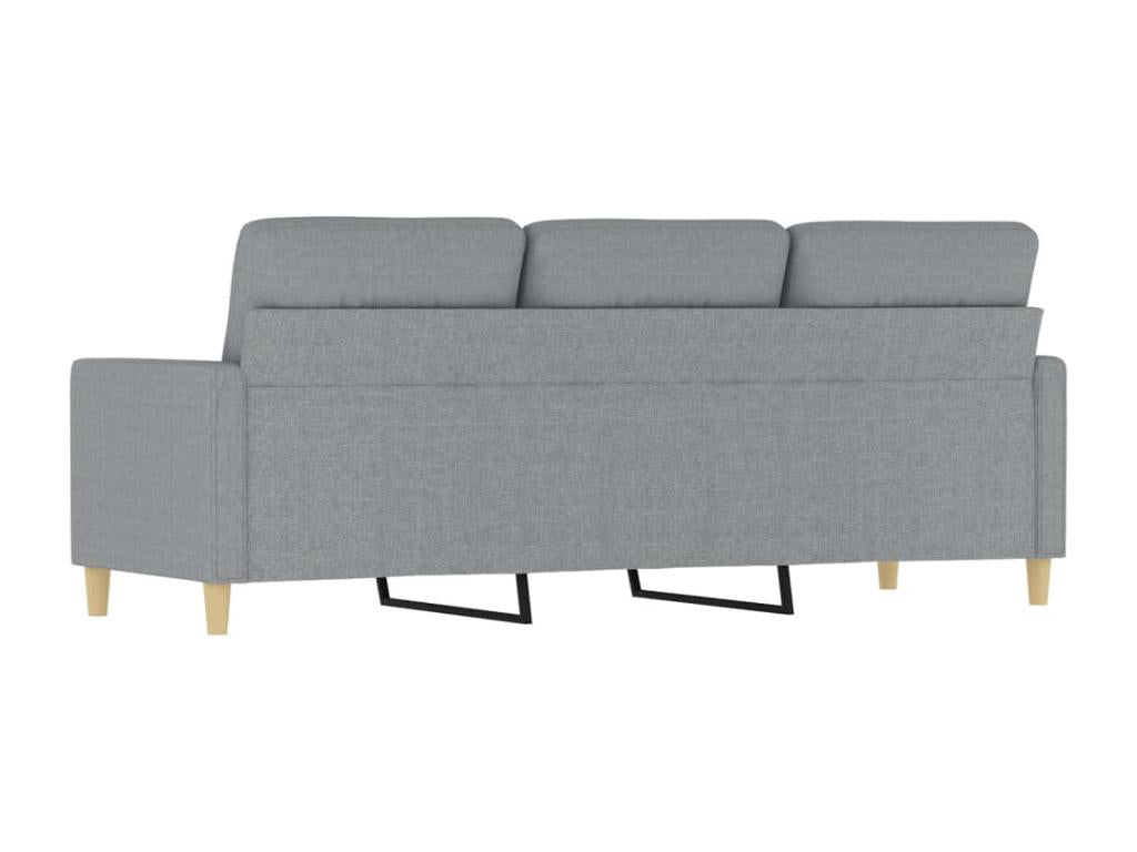 3-seater sofa, light grey, 180 cm, fabric, DLSY17636