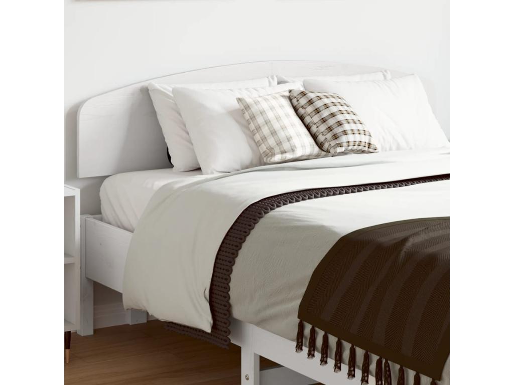 White headboard 120 cm solid pine wood TUKL98738