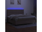 Upholstered bed base and mattress with LED lighting, Mobenze 200x200 cm, Fabric RLIL05304