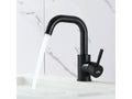 Mobenze Max Black Basin Tap with Detachable Aerator, 360° Swivel, Brass Bathroom Mixer Tap, 250mm High, EU Plug, Model HSEF08241