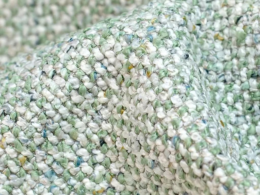 Modular 3-seater sofa in textured fabric - light green - Mobenze FXPQ36456