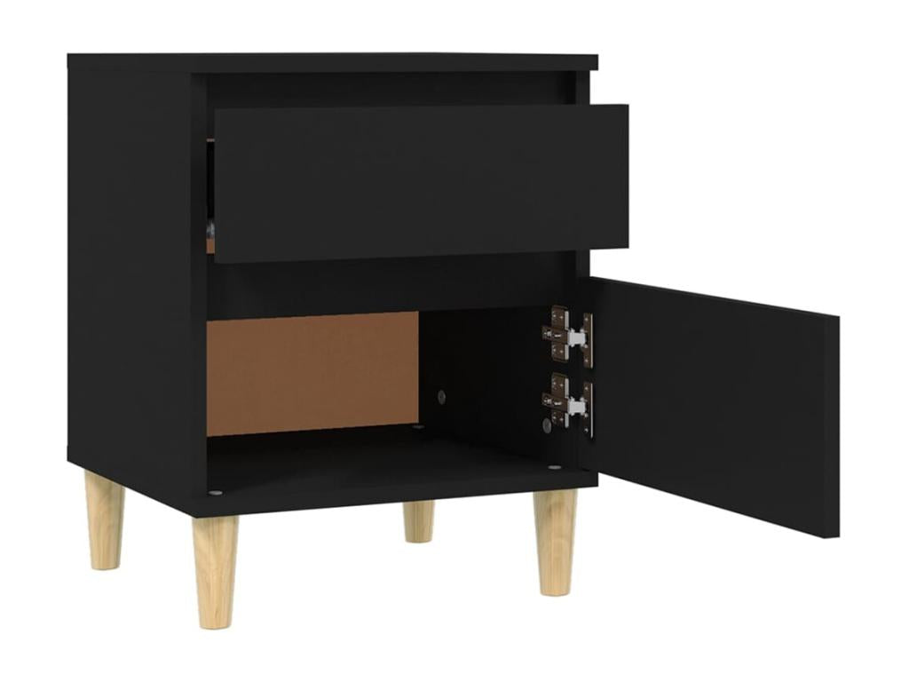 Black bedside table 40x35x50 cm KCLG43487