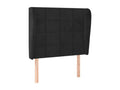 Headboard with wings, Black, 103x23x118/128 cm, Mobenze KWWV67603