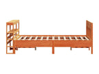 Bed frame without mattress, brown wax finish, 120x200cm, Mobenze solid pine, JGBQ45445